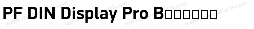 PF DIN Display Pro B字体转换